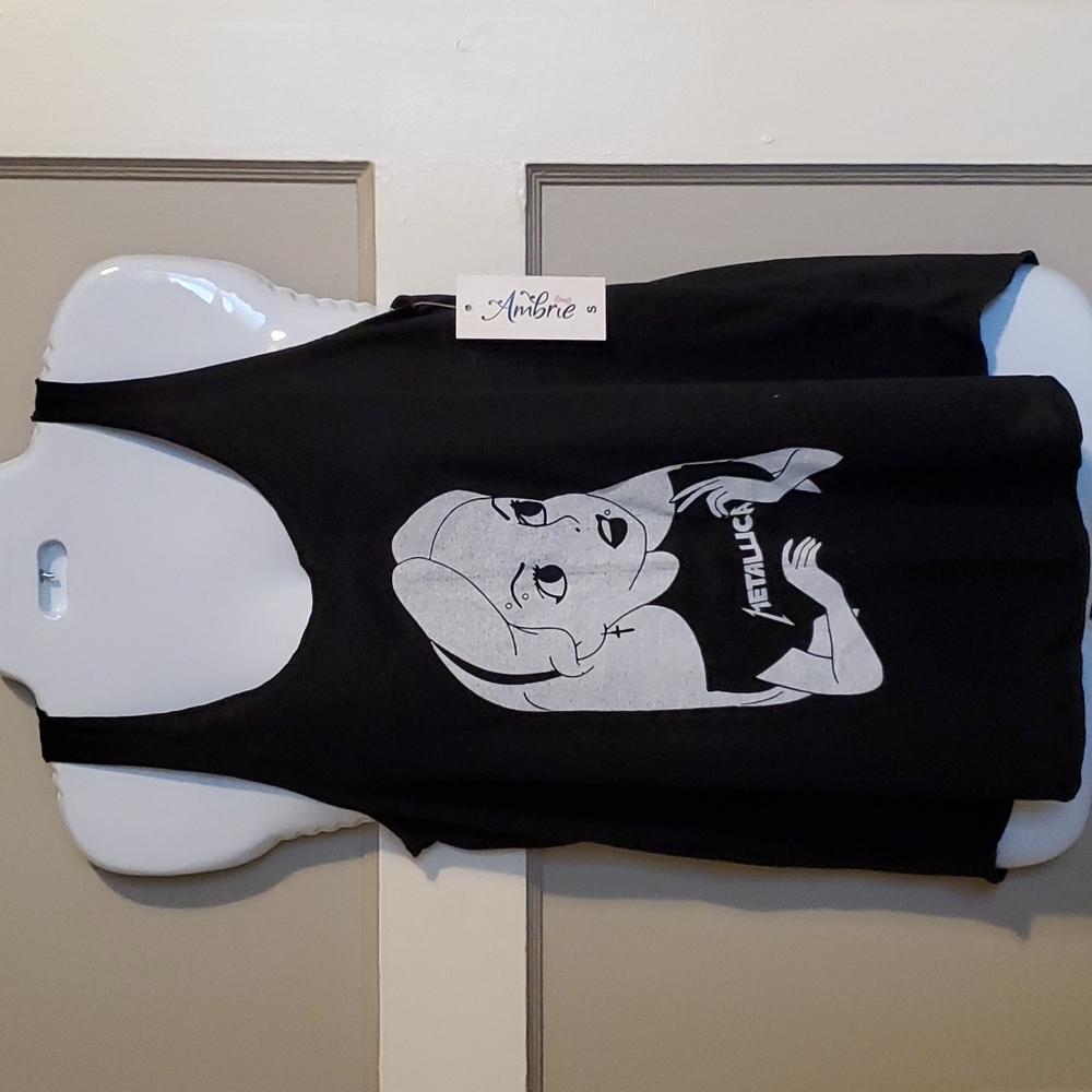Metallica loving Alice in Wonderland racerback tank